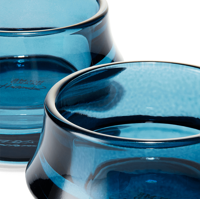Holmegaard ARC Tealight Holder, Dark Blue, 2.8", 2 Pcs.