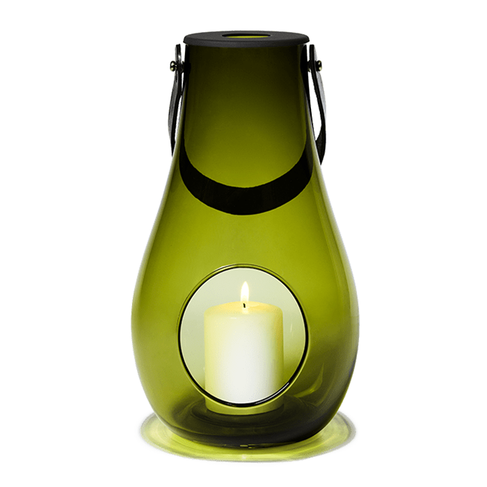 Holmegaard Design With Light Lantern, Olive Green