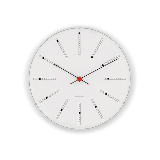Arne Jacobsen Bankers Wall Clock Medium, White, Ø: 8.3"