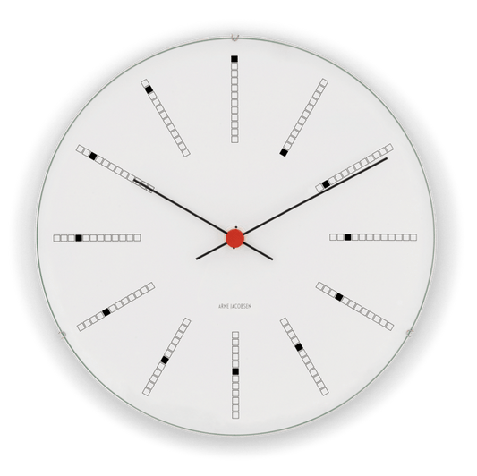 Arne Jacobsen Bankers Wall Clock, White, Extra Large, Ø: 18.9"
