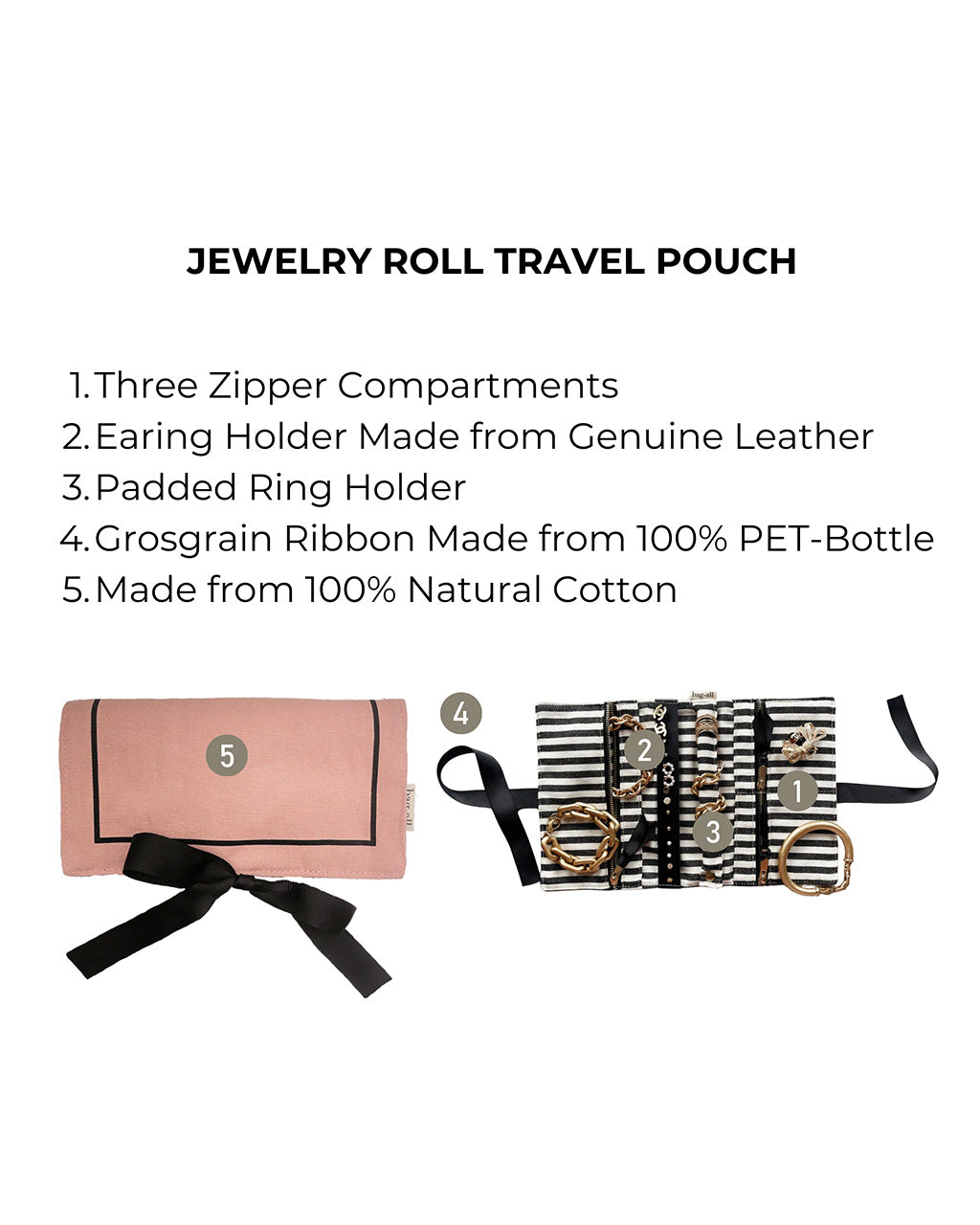 bag-all Jewelry Roll Travel Pouch