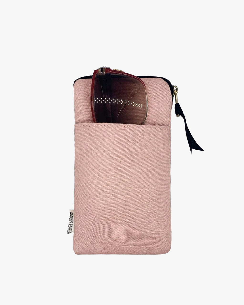 Bag-all Glasses Case with Outside Pocket - Pink/Blush