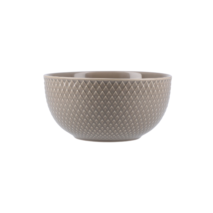 Lyngby Porcelæn Rhombe Earth Bowl, Clay, Ø: 5.1"
