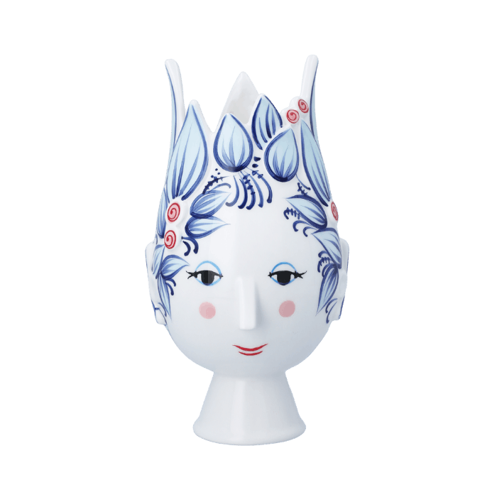 Bjørn Wiinblad Titania Vase, Blue, H: 9.8"