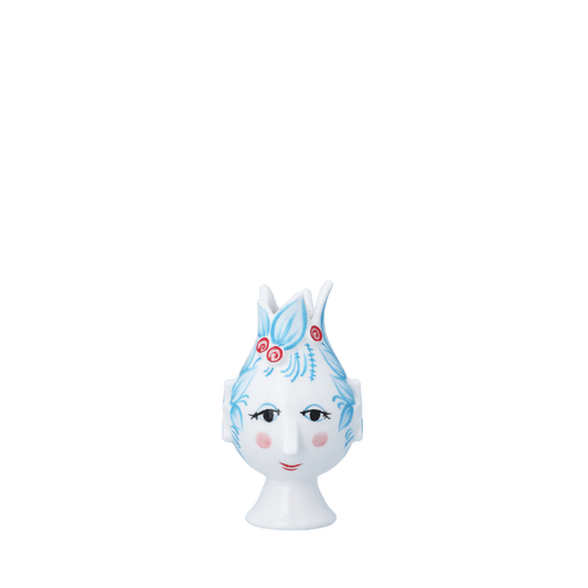 Bjørn Wiinblad Titania Candle Holder, Light Blue, H: 4.5"