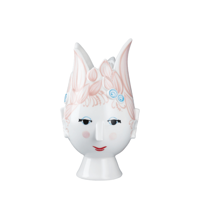Bjørn Wiinblad Titania Vase, Light Rose, H: 7.9"