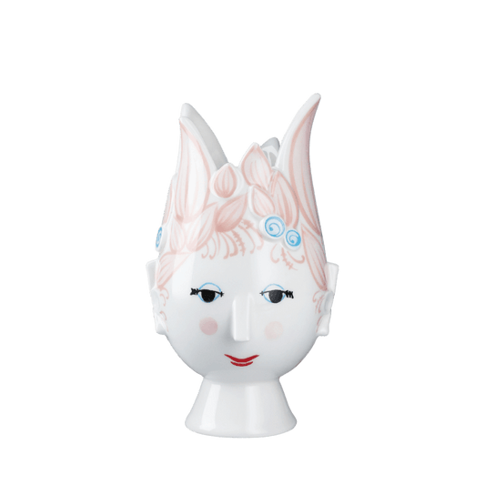 Bjørn Wiinblad Titania Vase, Light Rose, H: 7.9"
