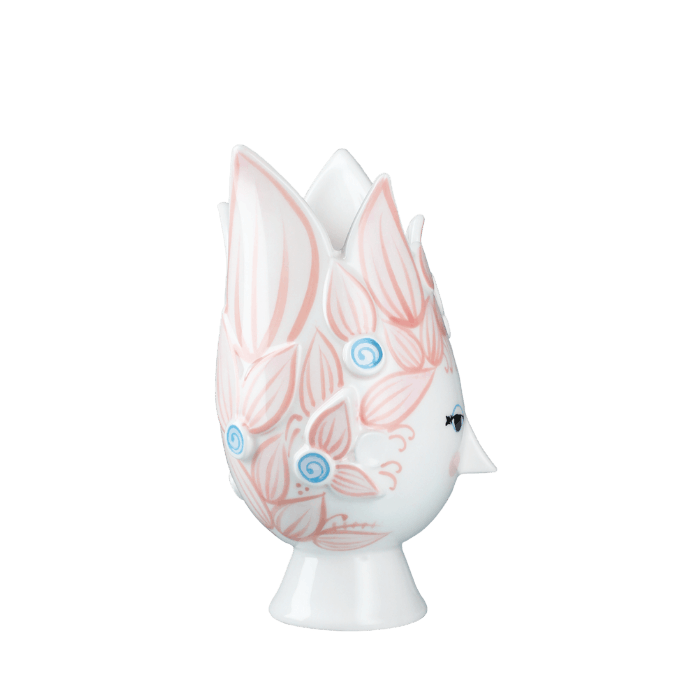 Bjørn Wiinblad Titania Vase, Light Rose, H: 7.9"