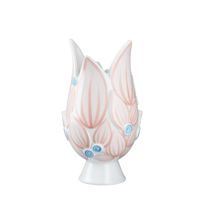 Bjørn Wiinblad Titania Vase, Light Rose, H: 7.9"