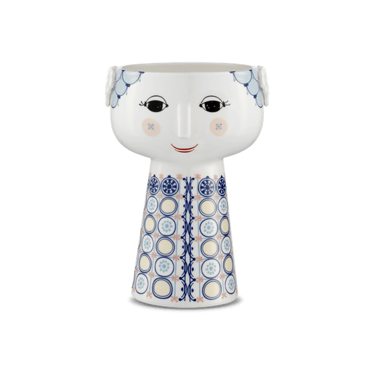 Bjørn Wiinblad Eva Vase, Dark Blue, H: 7.3"