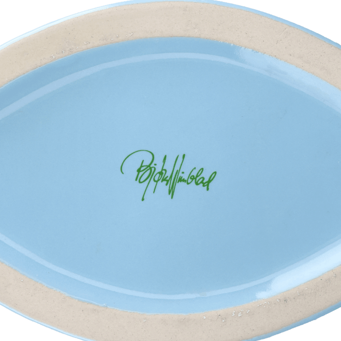 Bjørn Wiinblad Nina Vase, Light Blue/Green, H: 11.2"