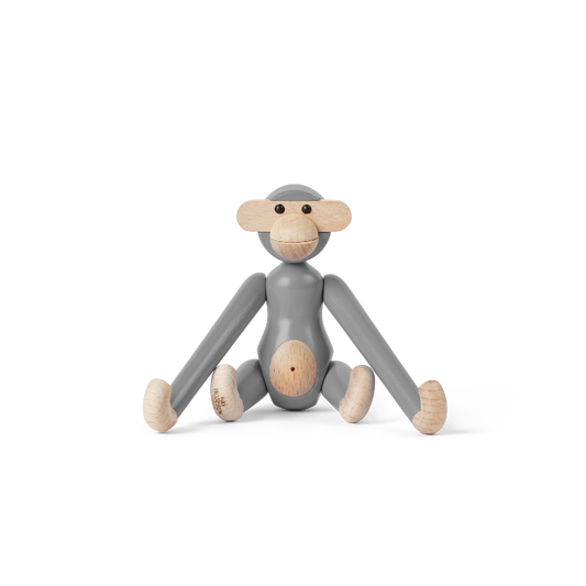Kay Bojesen Monkey, Mini, Grey, H: 3.7"