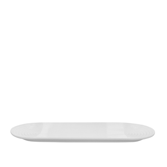 Lyngby Porcelæn Tura Oval Serving Dish, White, W: 18.9"