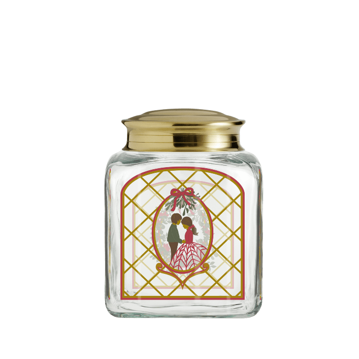 Holmegaard Christmas Biscuit Jar, H: 6.3"