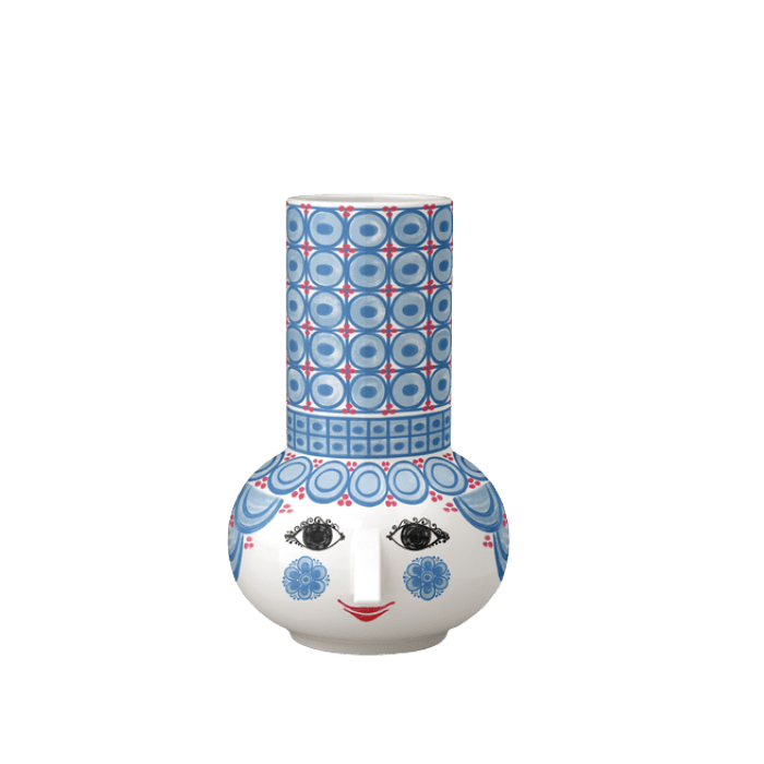 Bjørn Wiinblad Olga Candle Holder, Light Blue, H: 5.5"