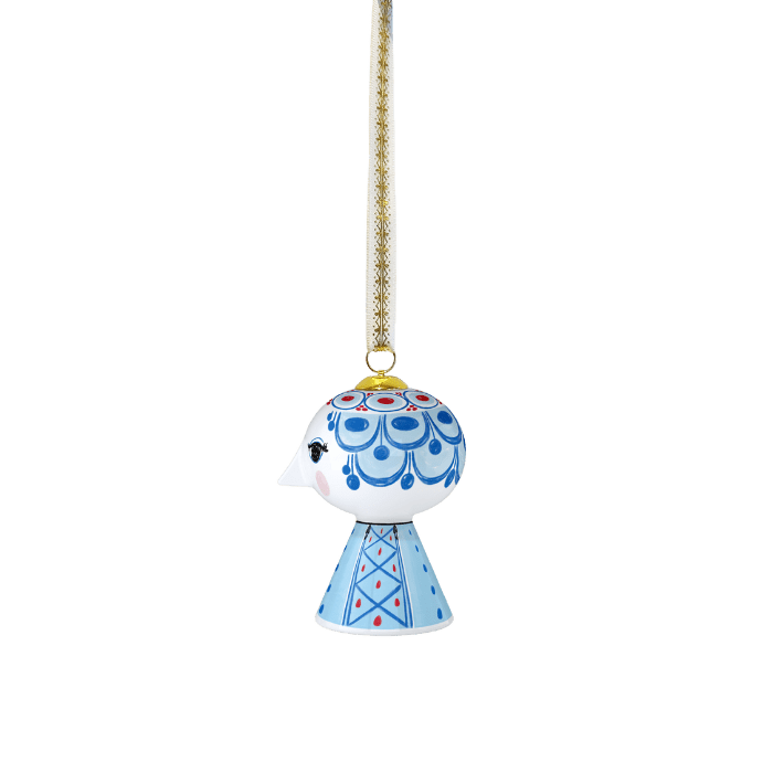 Bjørn Wiinblad Eva Christmas Ornament, Blue, H: 3"