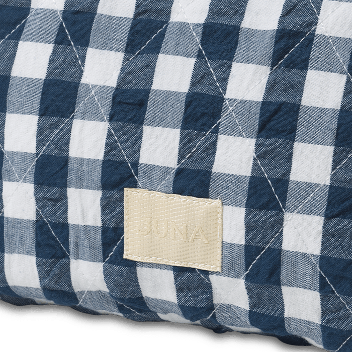 JUNA Nola Makeup Bag, Dark Blue/White