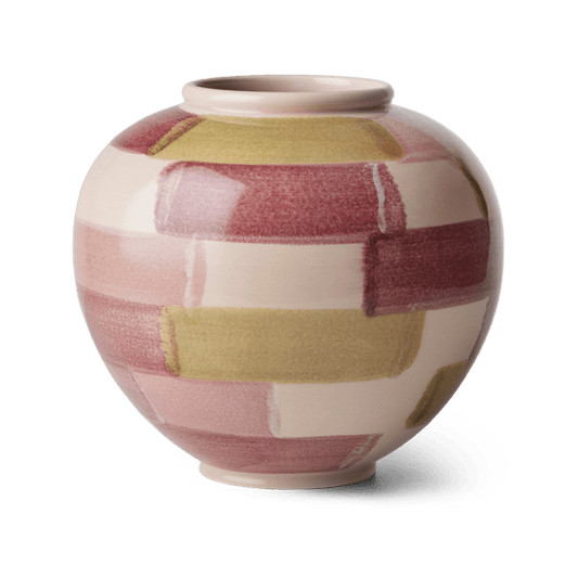 Kähler Canvas Vase, Rose/Brown, 7.9"