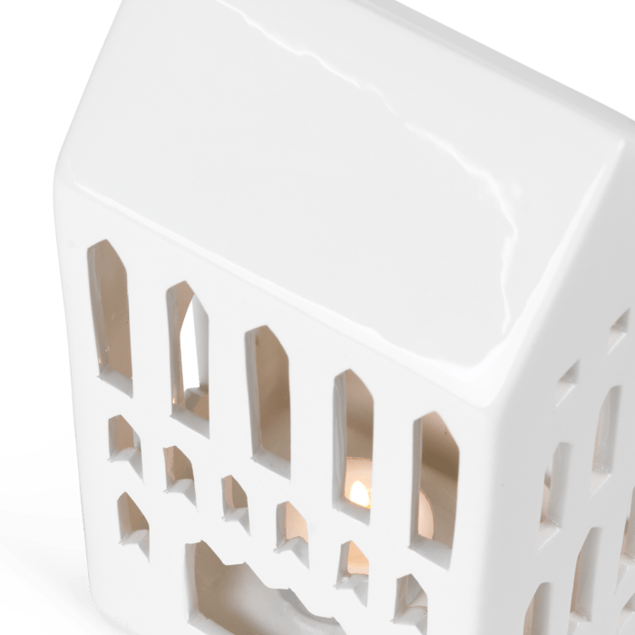 Kähler Urbania Lighthouse Church, White, H: 7.1"