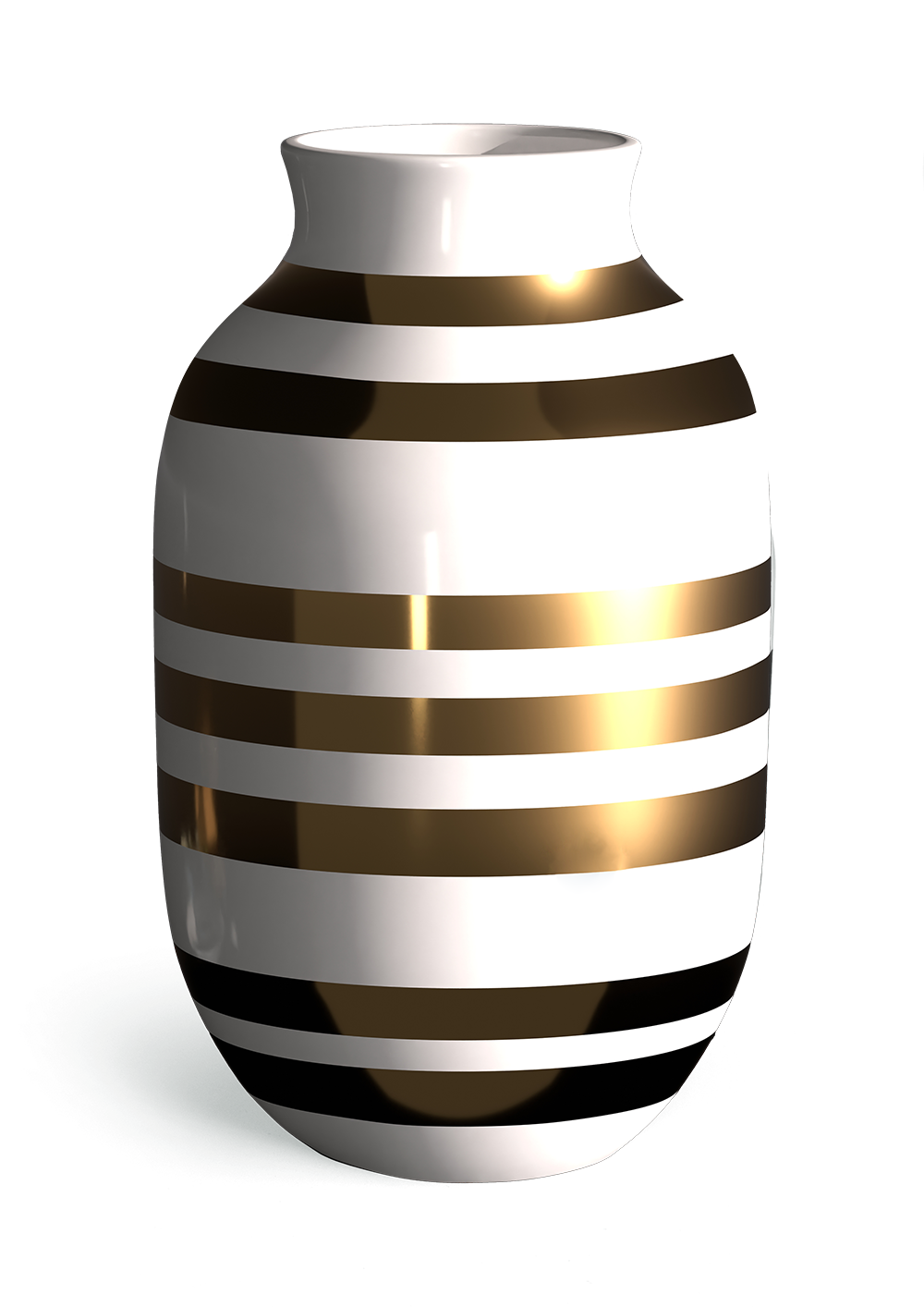 Kähler Omaggio Floor Vase, Brass, H: 19.7"
