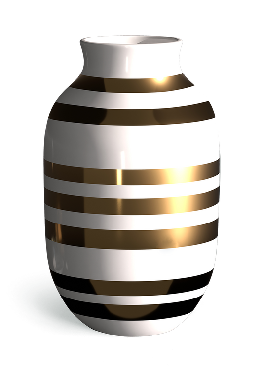 Kähler Omaggio Floor Vase, Brass, H: 19.7"