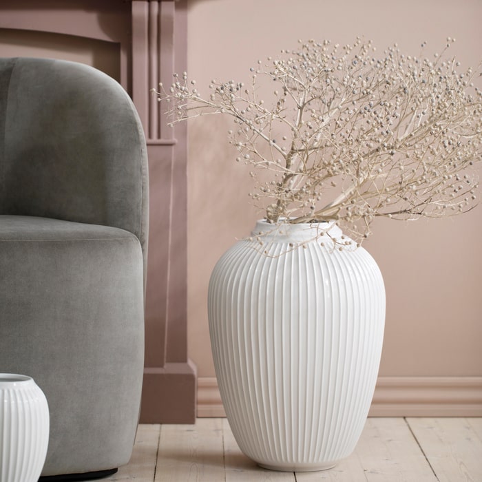 Kähler Hammershøi Floor Vase, White, H: 19.7"
