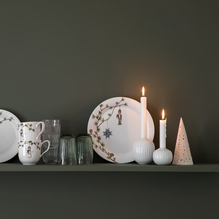 Kähler Hammershøi Candleholder Round, White