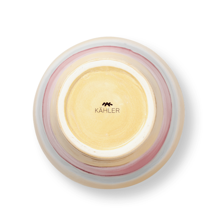 Kähler Poppery Vase with Apple, Pink/Mint/Yellow, H: 12.6"