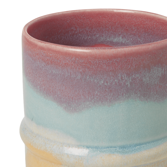 Kähler Poppery Mug, Pink/Mint/Yellow