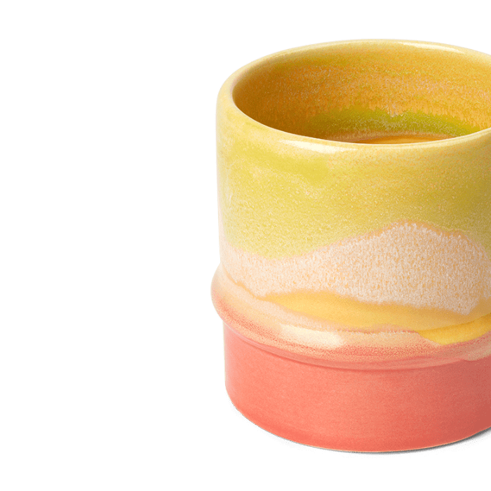 Kähler Poppery Mug, Yellow/Apple Green/Pink, 12.2 Oz