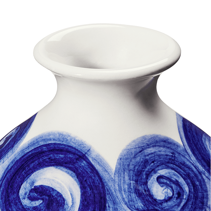 Kähler Tulle Vase, Blue, H: 4.1"