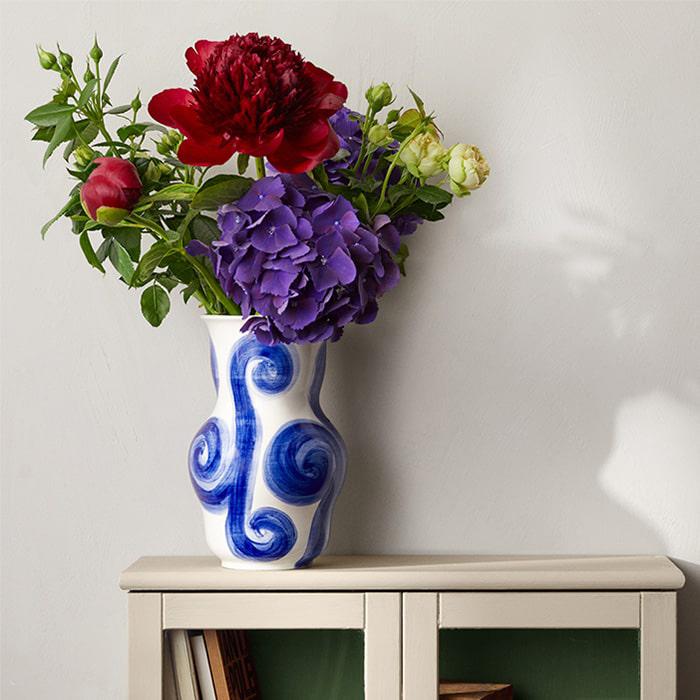 Kähler Tulle Vase, Blue, H: 8.9"