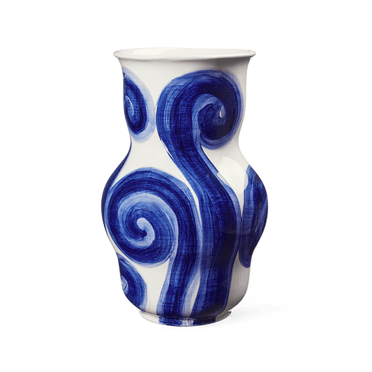 Kähler Tulle Vase, Blue, H: 8.9"