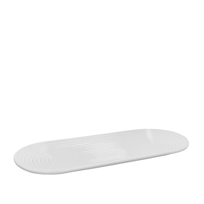 Lyngby Porcelæn Tura Oval Serving Dish, White, W: 18.9"