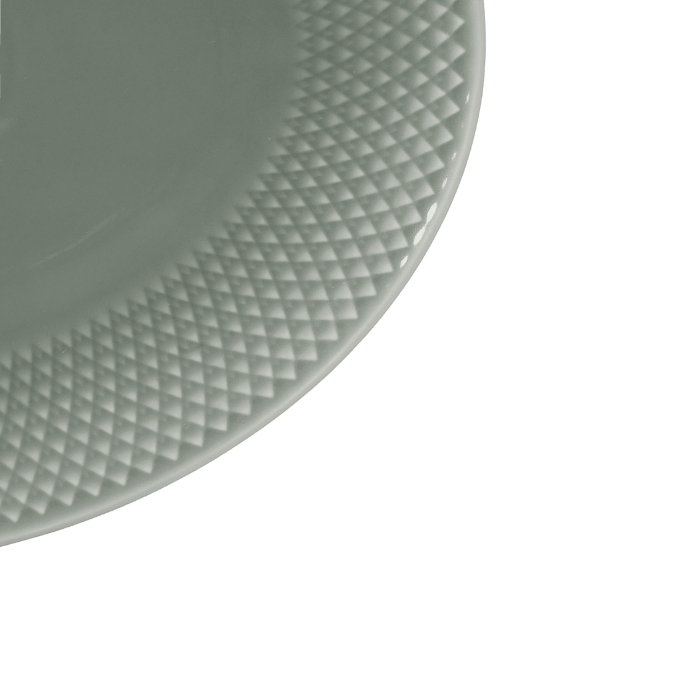 Lyngby Porcelæn Rhombe Earth Serving Dish, Moss, W: 11.2"