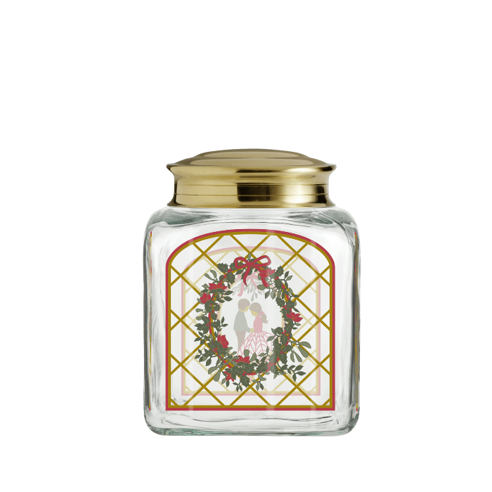 Holmegaard Christmas Biscuit Jar, H: 6.3"