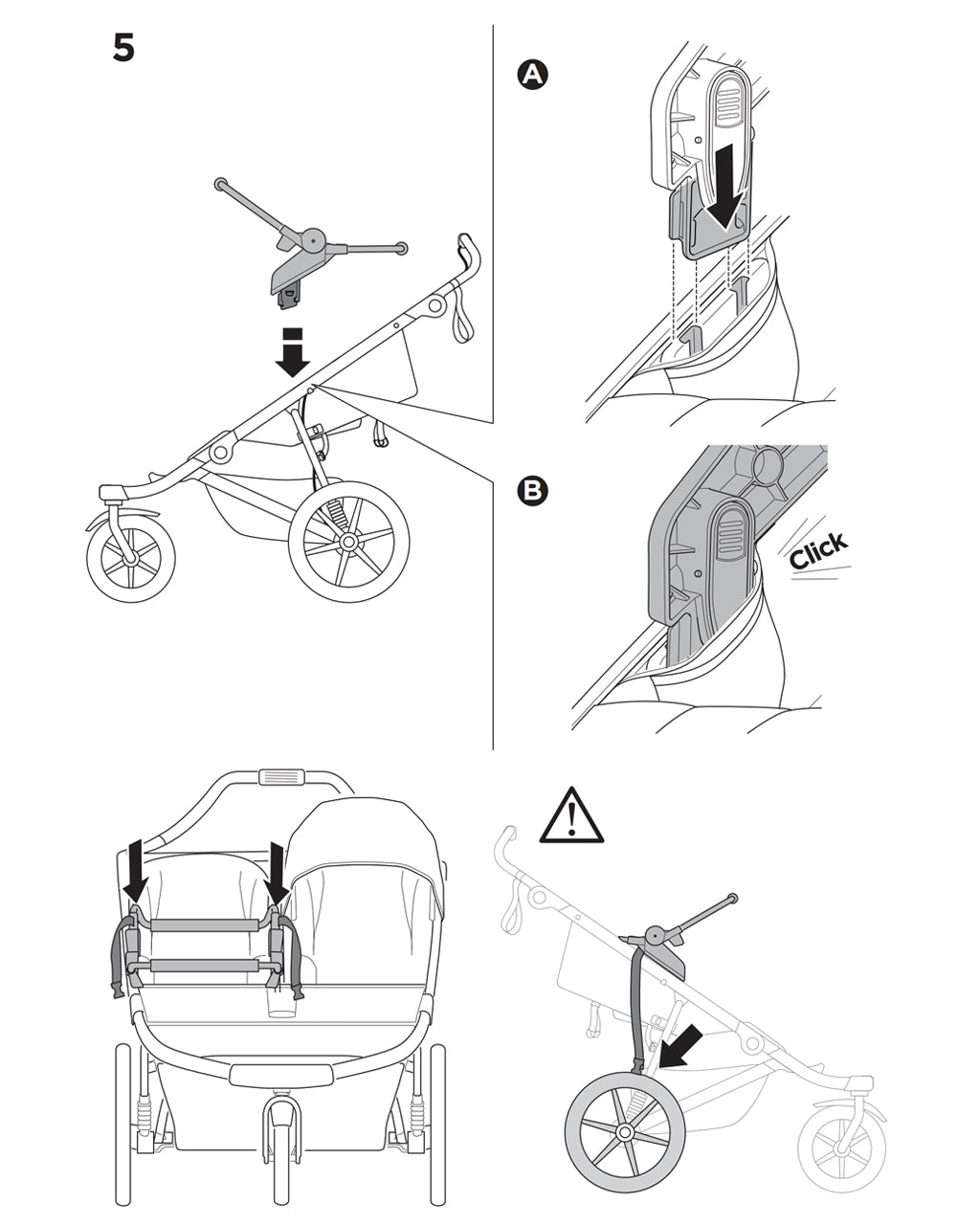 Thule Urban Glide 3 Double Car Seat Adapter Universal