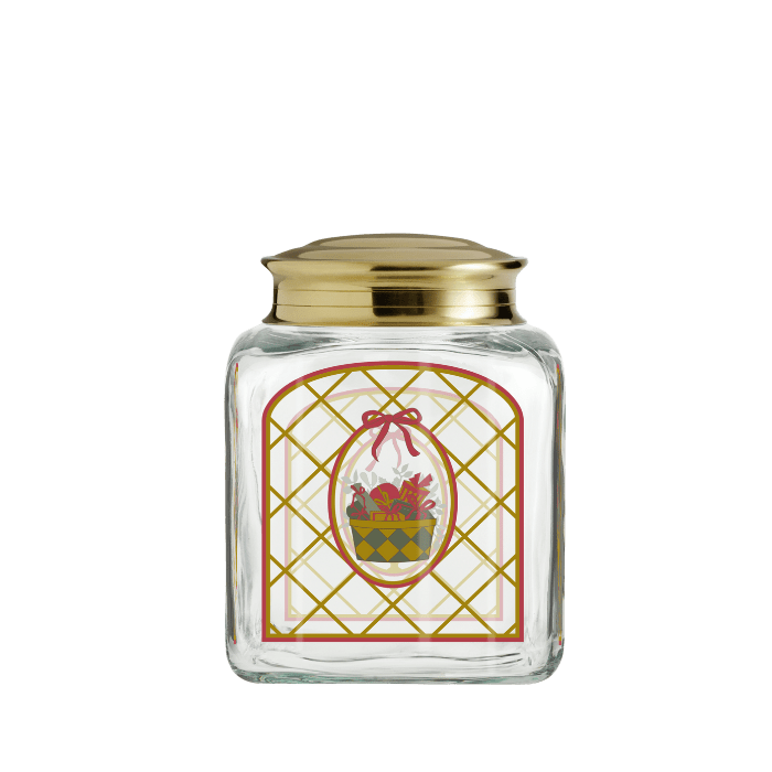 Holmegaard Christmas Biscuit Jar, H: 6.3"