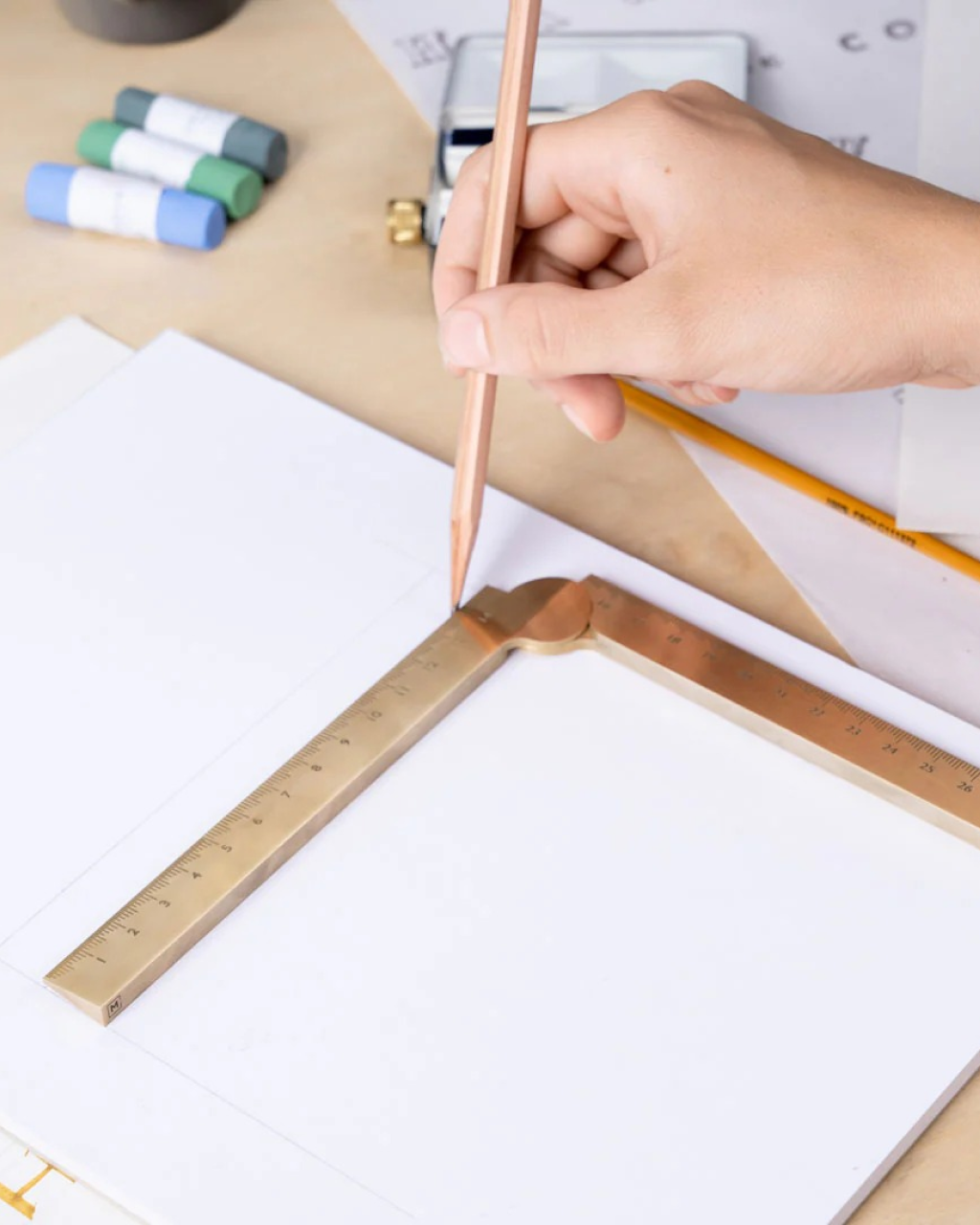 Makers Cabinet Stria - Solid Brass Folding Ruler