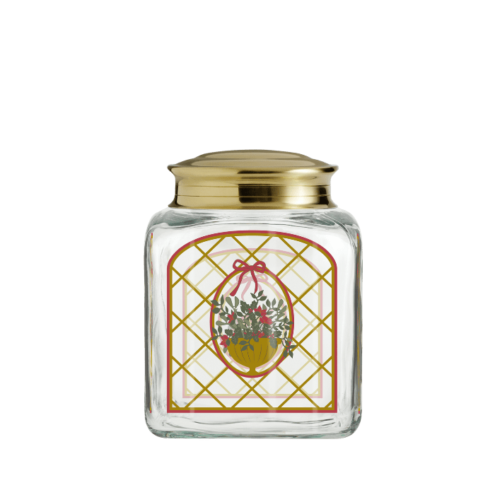 Holmegaard Christmas Biscuit Jar, H: 6.3"