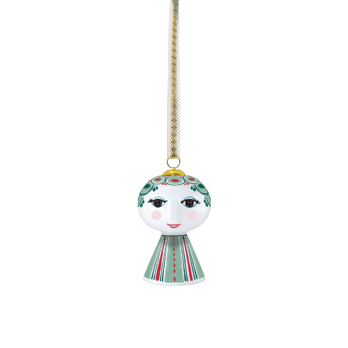 Bjørn Wiinblad Eva Christmas Ornament, Green, H: 3"