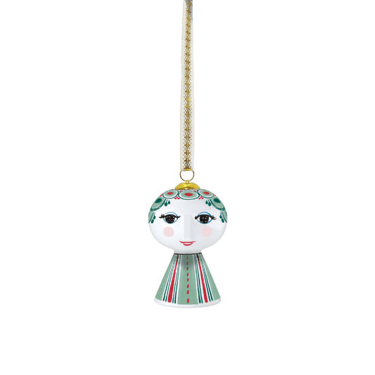 Bjørn Wiinblad Eva Christmas Ornament, Green, H: 3"