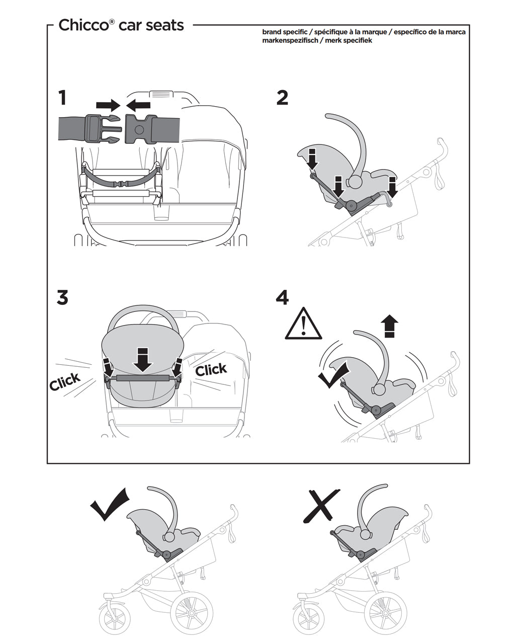 Thule Urban Glide 3 Double Car Seat Adapter Universal