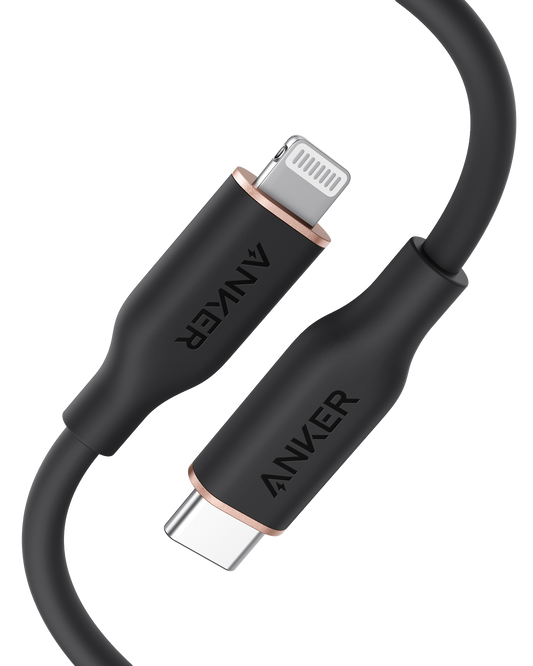 Anker 641 USB-C to Lightning Cable (Flow, 3 ft / 6 ft Silicone)