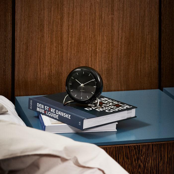 Arne Jacobsen City Hall Table Clock, Ø: 4.3", Black