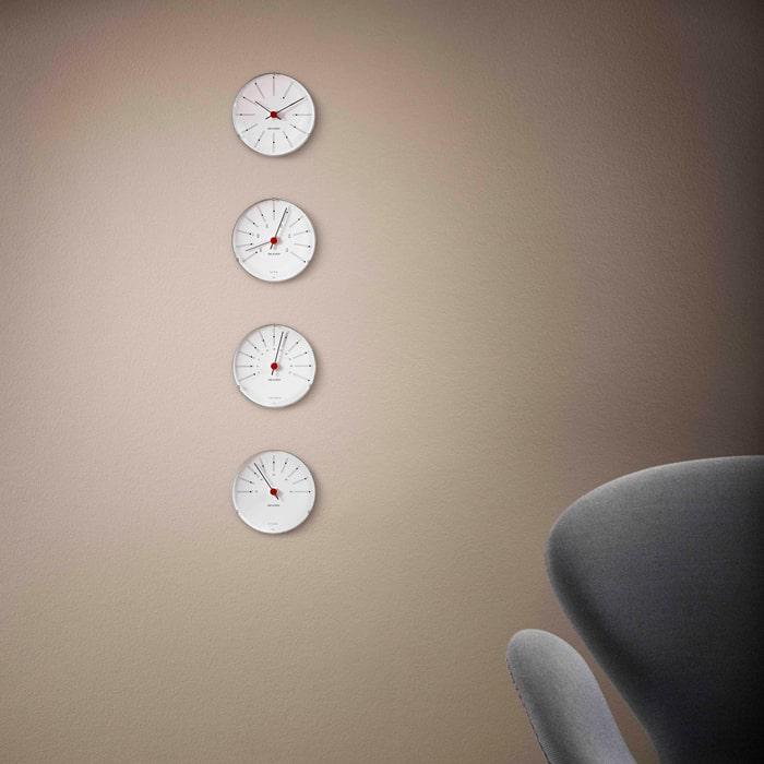 Arne Jacobsen Bankers Hygrometer, White, Ø: 4.7"