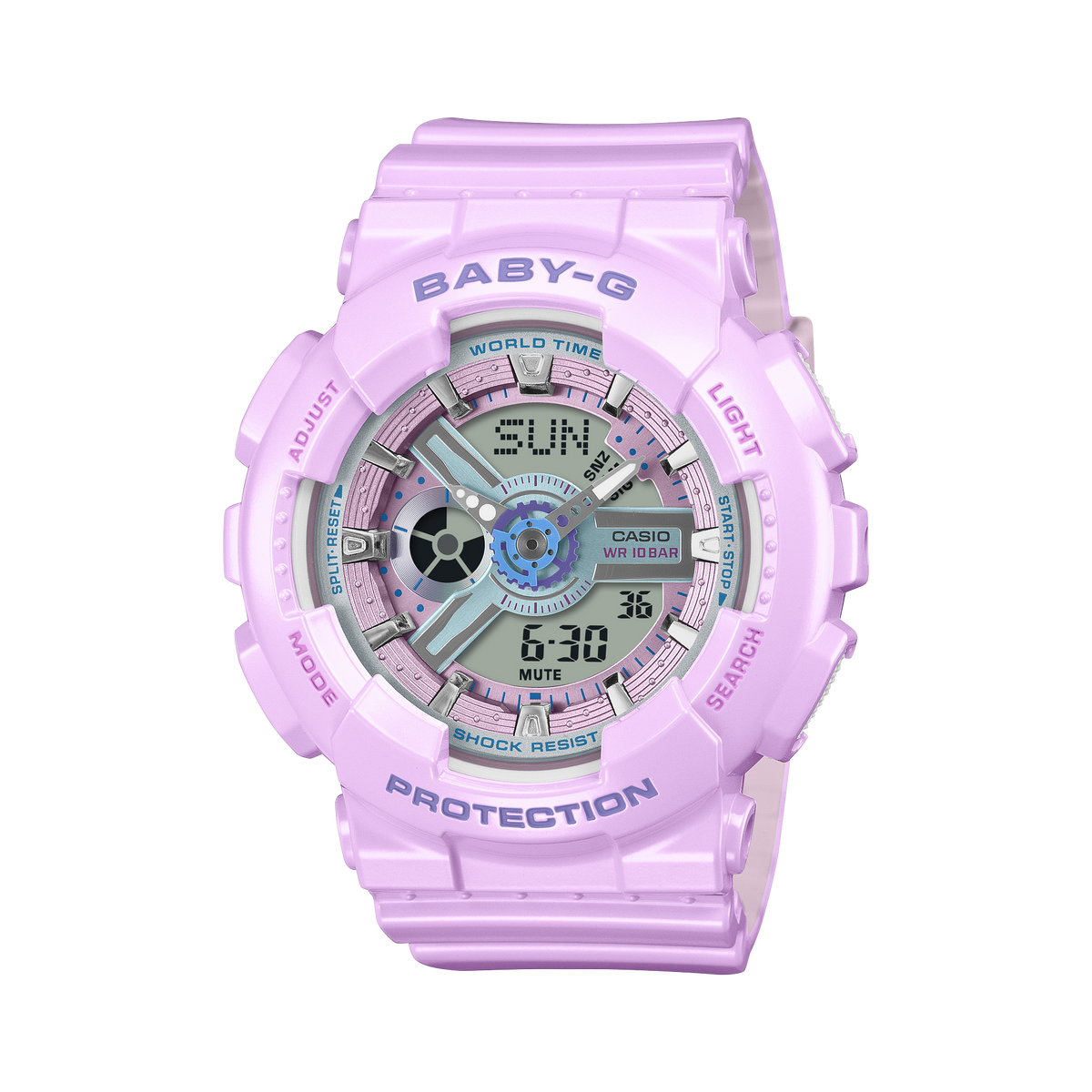 Casio BABY-G BA110MC-6A watch, front view | Purple
