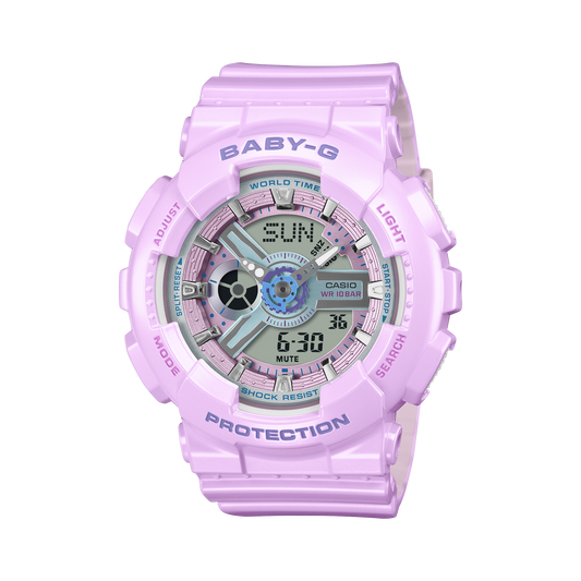 Casio BABY-G BA110MC-6A watch, front view | Purple