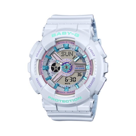 Casio BABY-G BA110MC-7A watch, front view | White