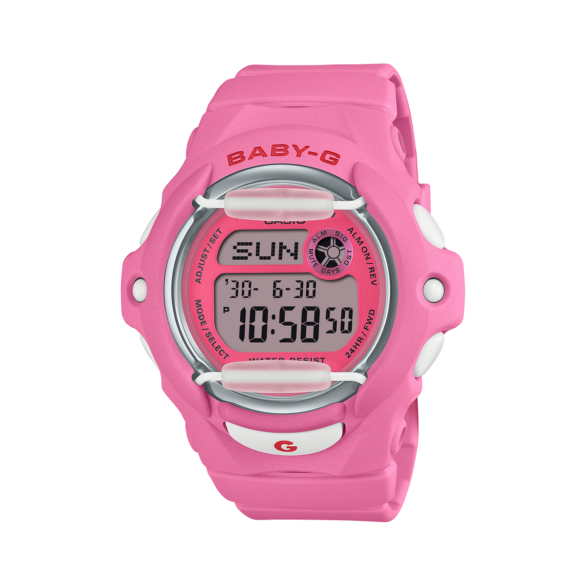 Casio BABY-G BG169CH-4 watch, front view | Pink